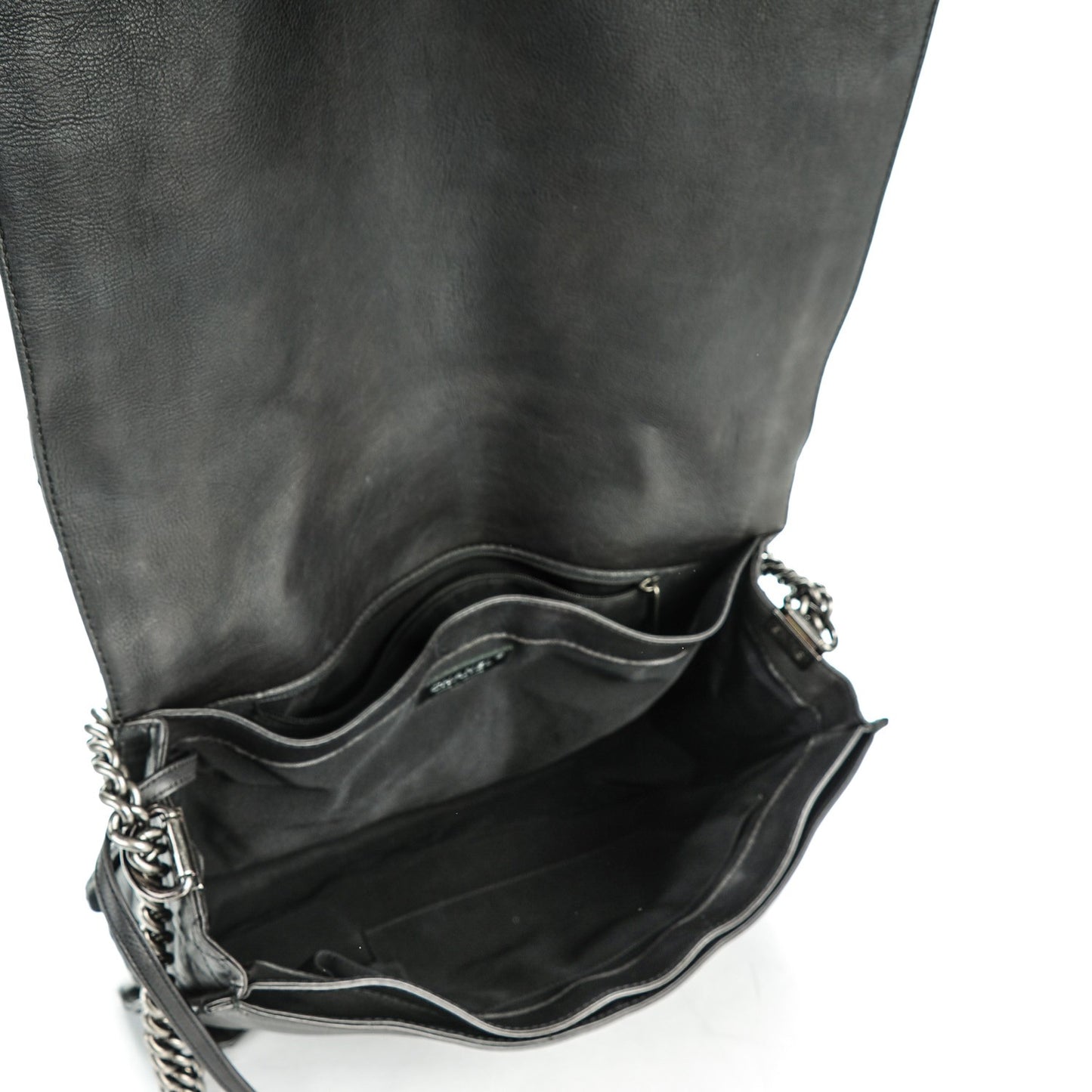 Calfskin Large Boy Reverso Flap Black
