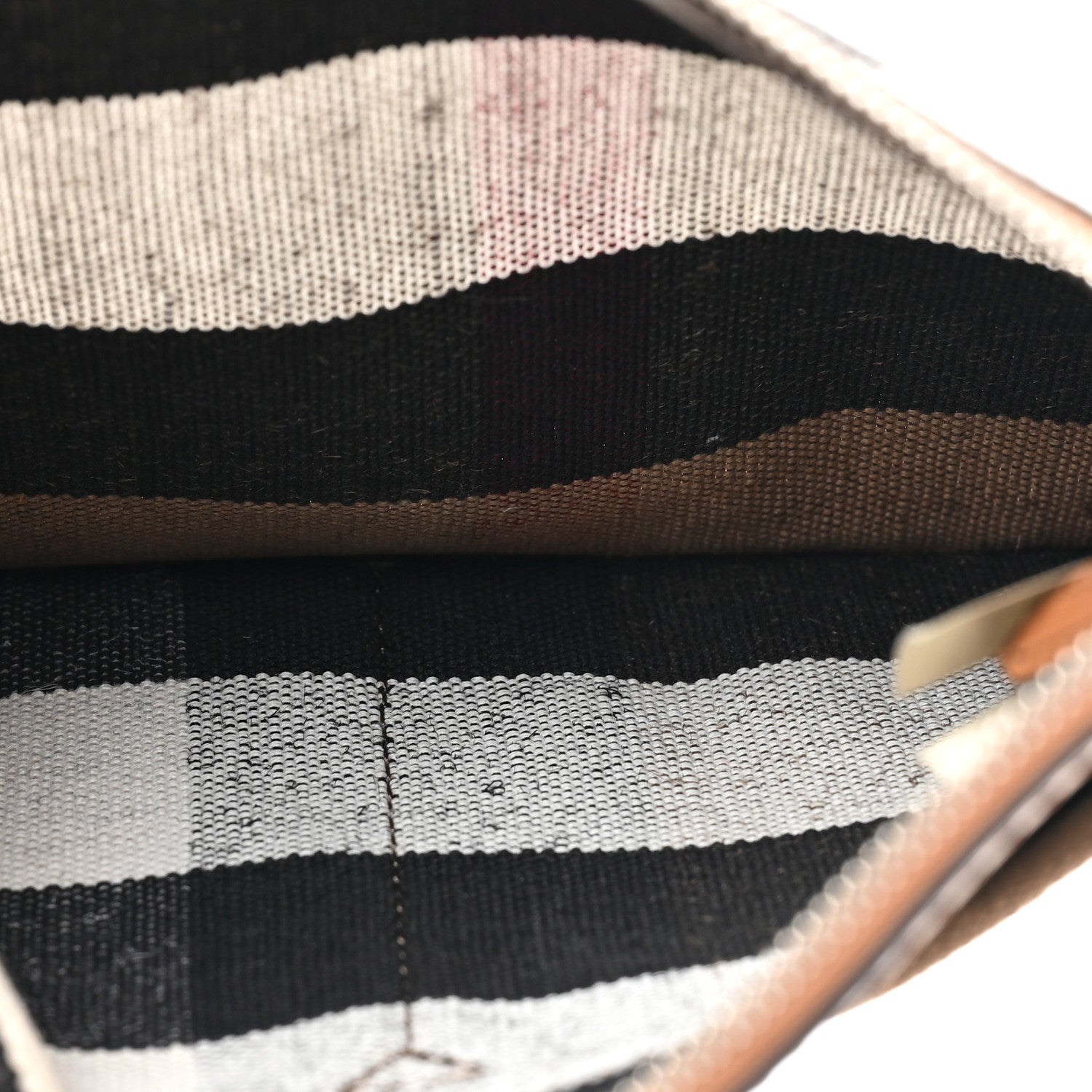 Burberry Grainy Calfskin Canvas Mega Check Medium Ashby Tassel Hobo Saddle Brown 6 of 15