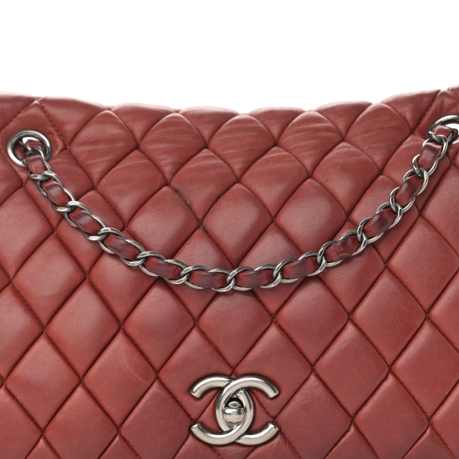 Chanel Lambskin Large New Bubble Flap Red 8 of 21