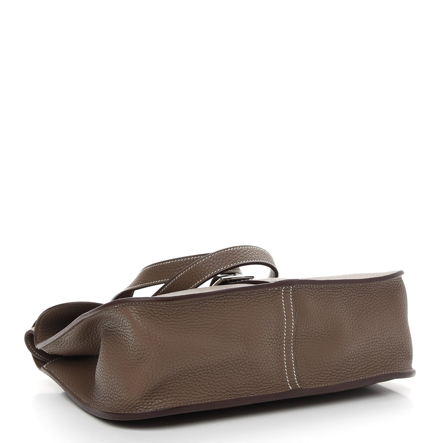 Hermes Taurillon Clemence Halzan 31 GM Etoupe 6 of 11