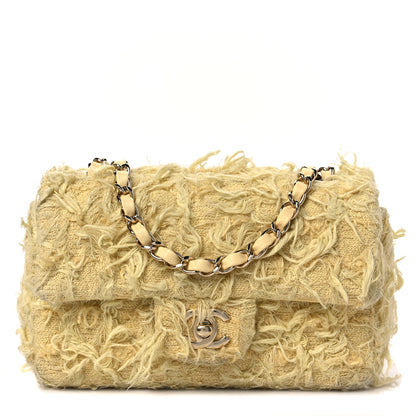 Chanel Tweed Quilted Mini Rectangular Flap Yellow 2 of 17