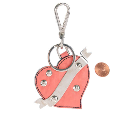 Prada Saffiano Trick Heart Keychain Charm 2 of 4