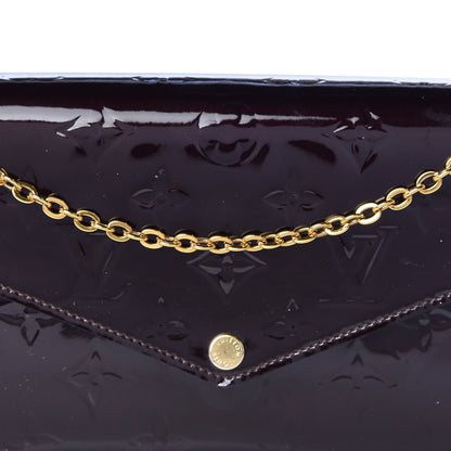 Louis Vuitton Vernis Pochette Felicie Chain Wallet Amarante 16 of 16