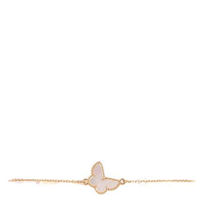 Van Cleef & Arpels 18K Yellow Gold Mother of Pearl Sweet Alhambra Butterfly Bracelet 1 of 5