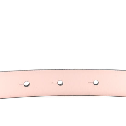 Valentino Garavani Glossy Calfskin VLogo Reversible Belt 80 32 Poudre Pink 3 of 6