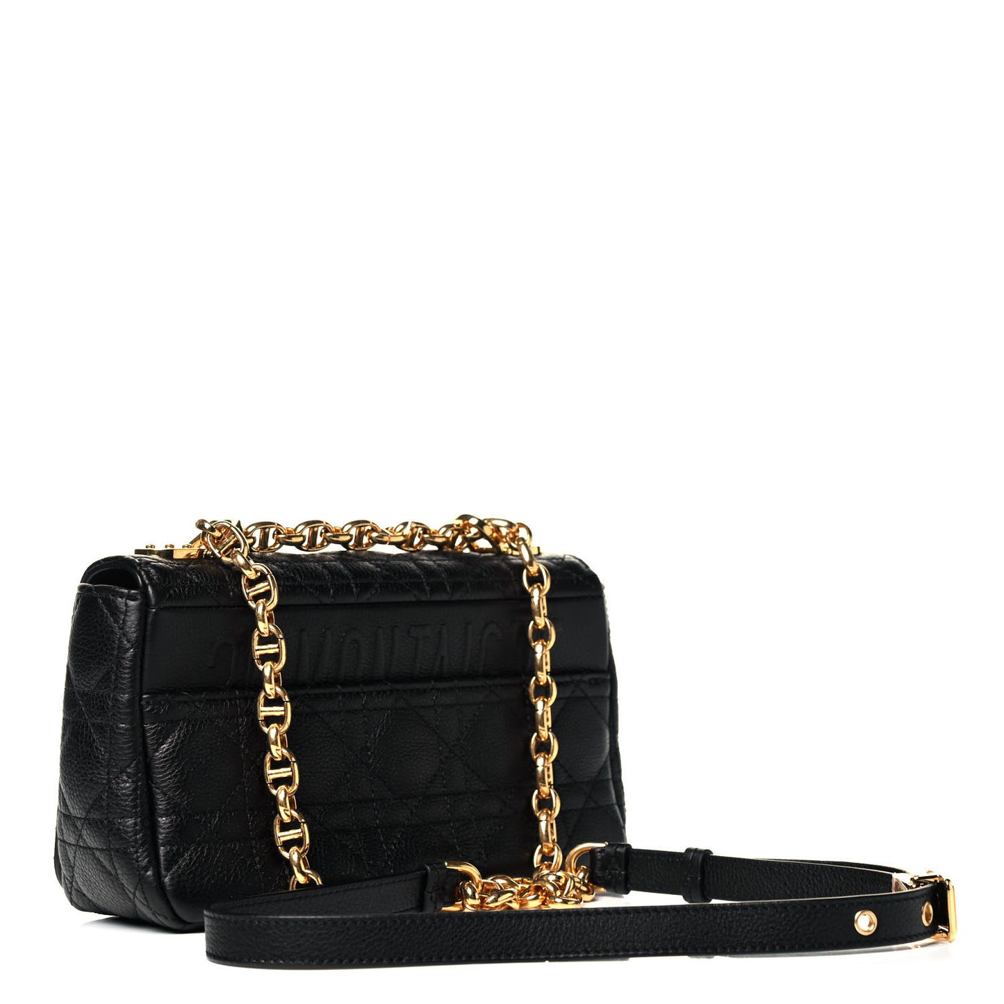 Calfskin Cannage Small Caro Bag Black
