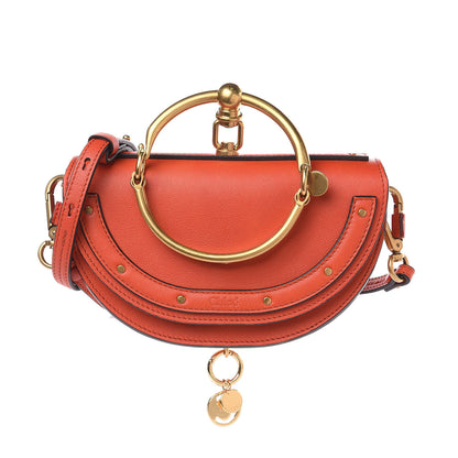 Chloe Calfskin Small Nile Bracelet Minaudiere Bag Sepia Red 1 of 6