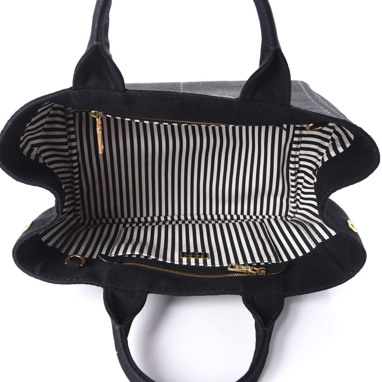 Prada Canapa Logo Tote Black 5 of 11