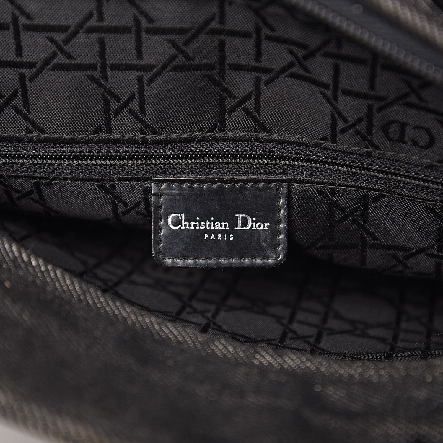 Christian Dior Denim Cannage Large Lady Dior Black 5 of 9