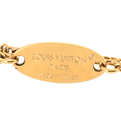 Louis Vuitton Metal Crystal Louise Tresor Necklace Gold Multicolor 5 of 6