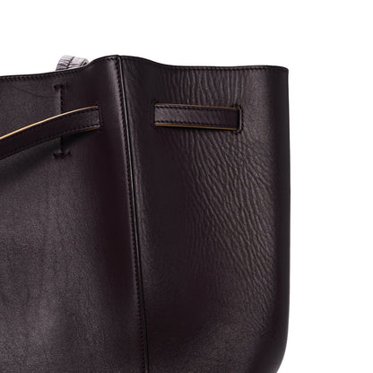 Celine Smooth Calfskin Small Tassel Cabas Phantom Burgundy 13 of 18
