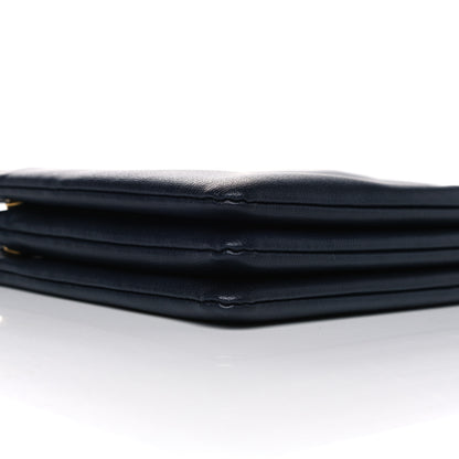 Celine Lambskin Large Trio Crossbody Bag Navy Blue 13 of 14