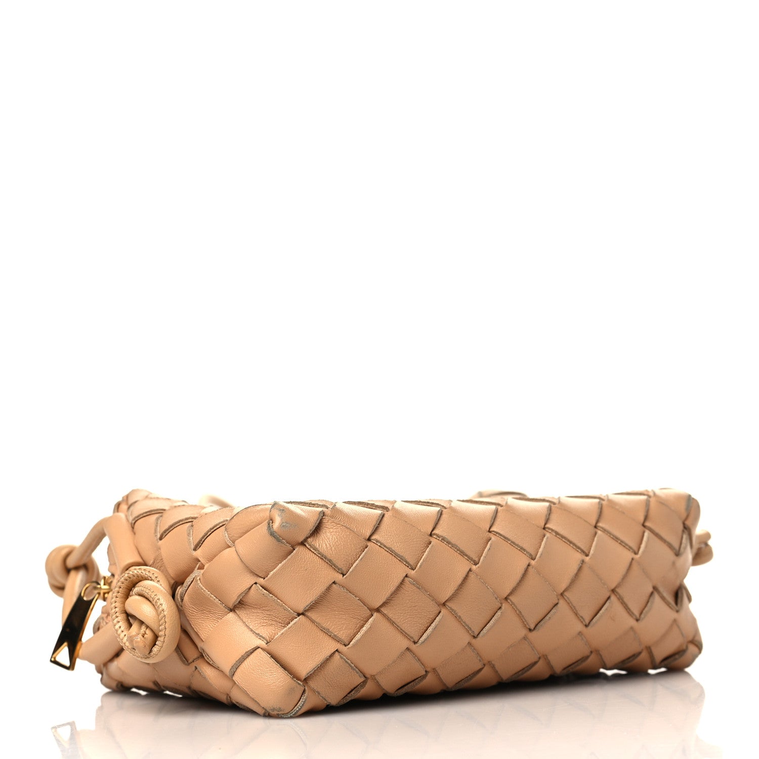 Bottega Veneta Nappa Calfskin Intrecciato Mini Loop Crossbody Almond 3 of 8