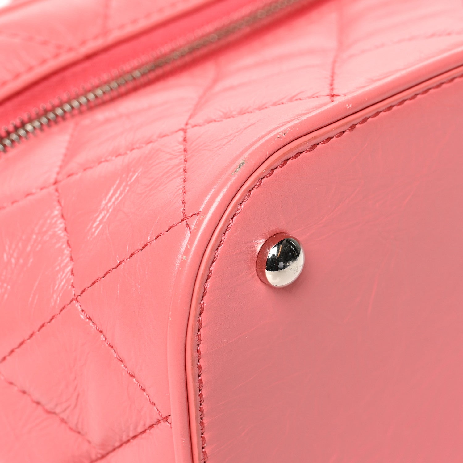 Chanel Crumpled Calfskin PVC Quilted Backpack Pink 10 of 15