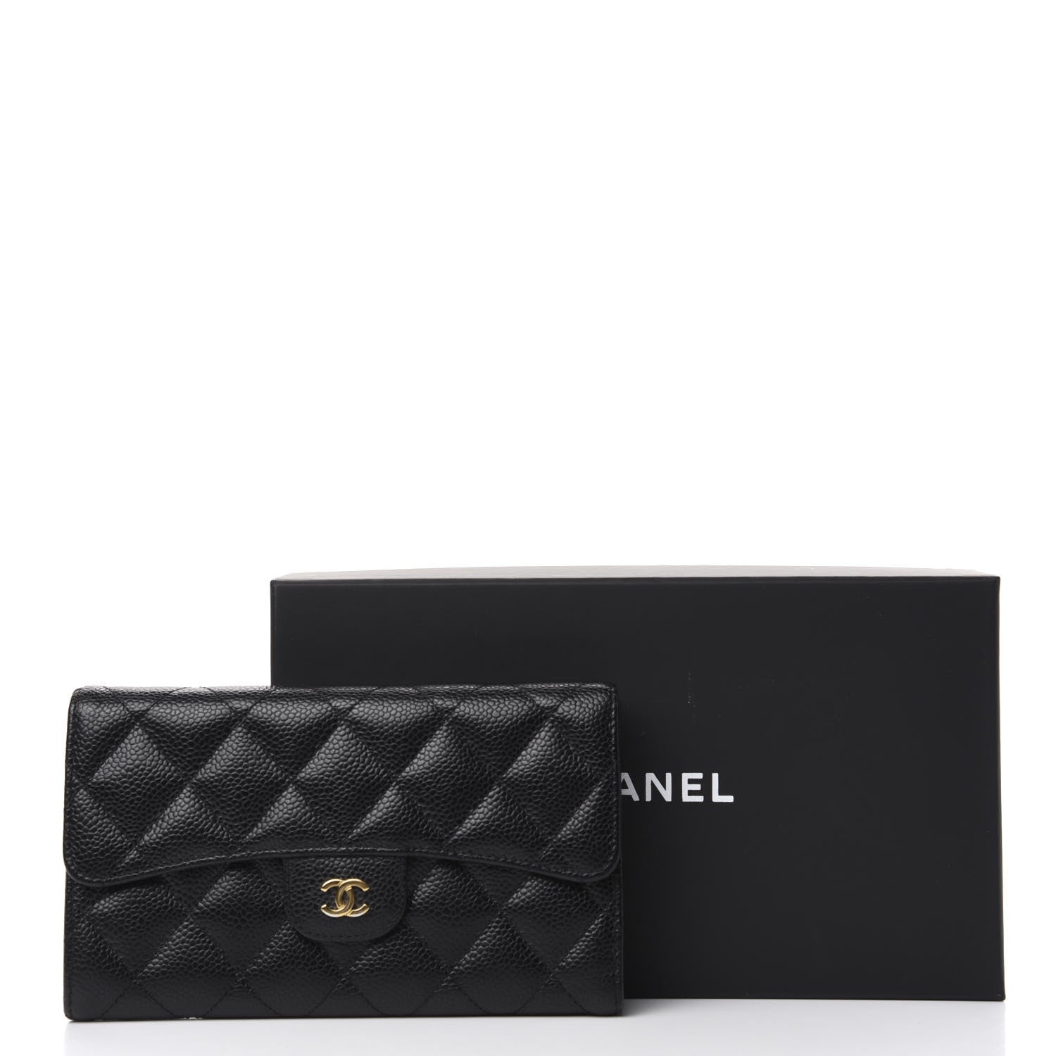 Chanel Caviar Quilted Large Flap Wallet Black 8 of 8