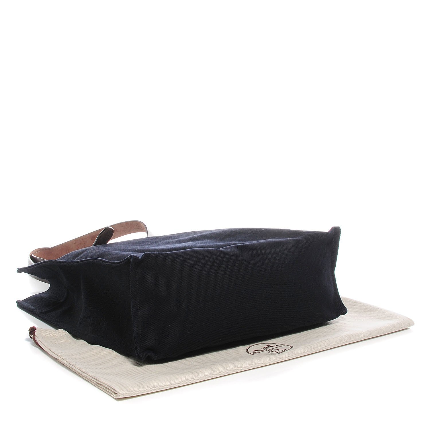 Hermes Canvas Calfskin Etriviere Shopping Tote Black 4 of 8