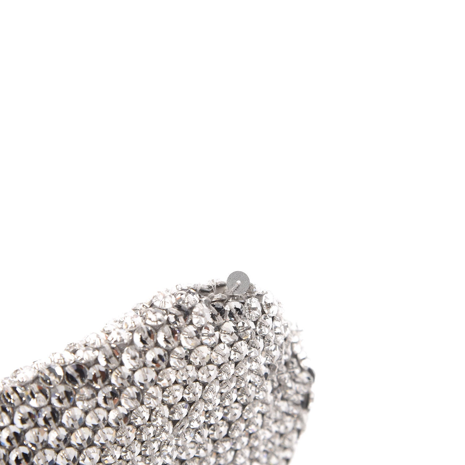 Valentino Garavani Crystal Embellished Clutch Bag Silver 12 of 12