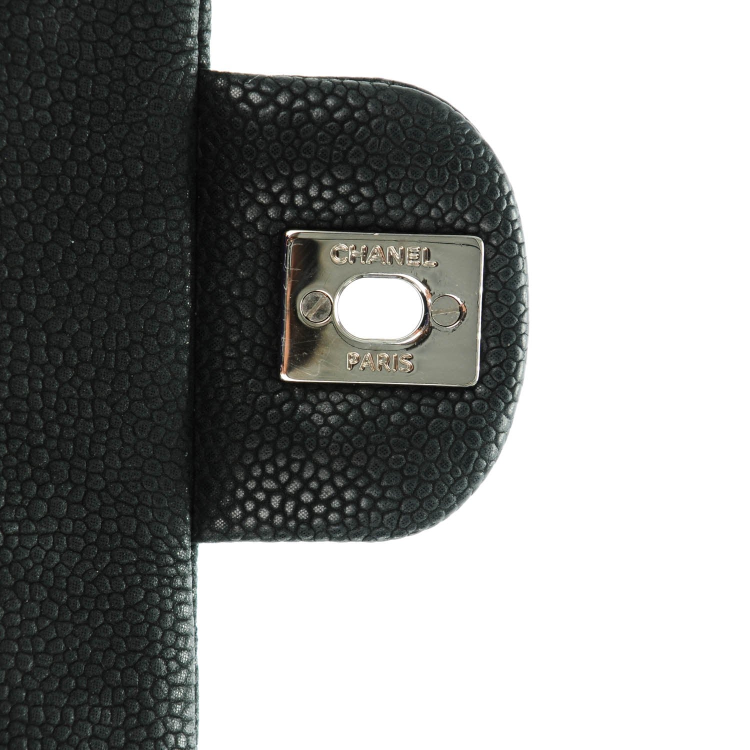 Chanel Iridescent Caviar Quilted Clutch With Chain Flap Black 6 of 7