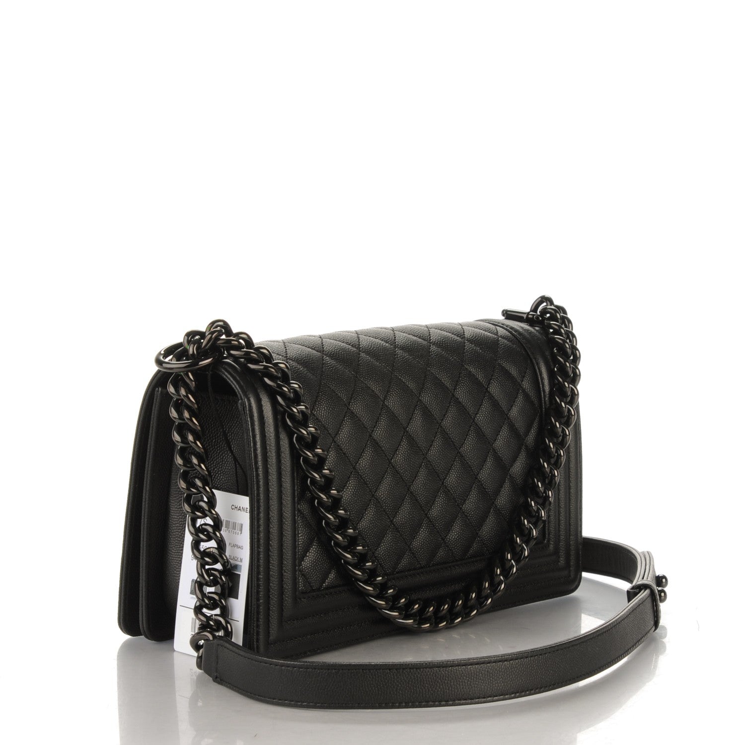 Chanel Caviar Quilted Medium Boy Flap So Black 3 of 7