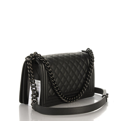 Chanel Caviar Quilted Medium Boy Flap So Black 3 of 7