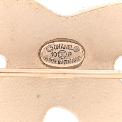 Chanel Enamel Crystal CC Brooch Gold 4 of 5