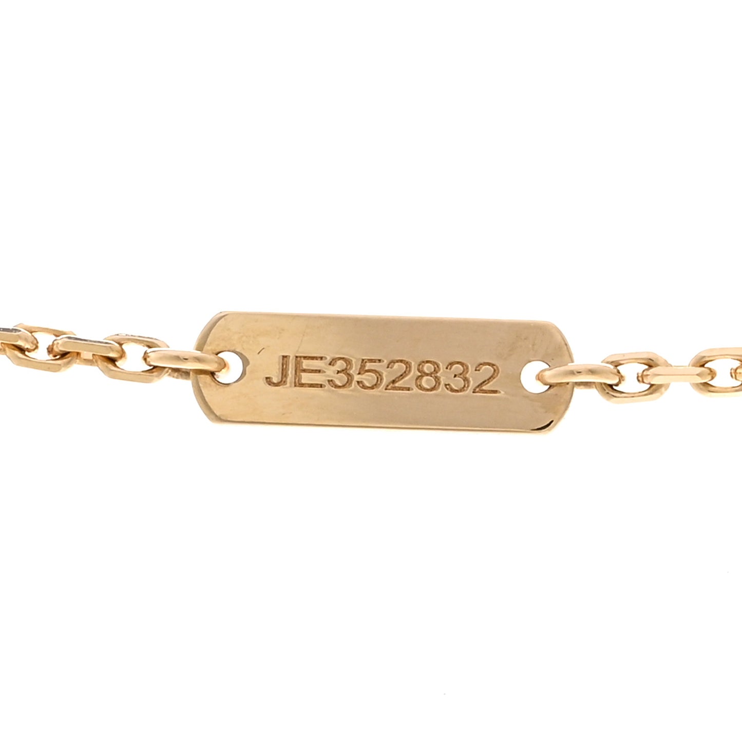 18K Yellow Gold Mother of Pearl Vintage Alhambra Pendant Necklace