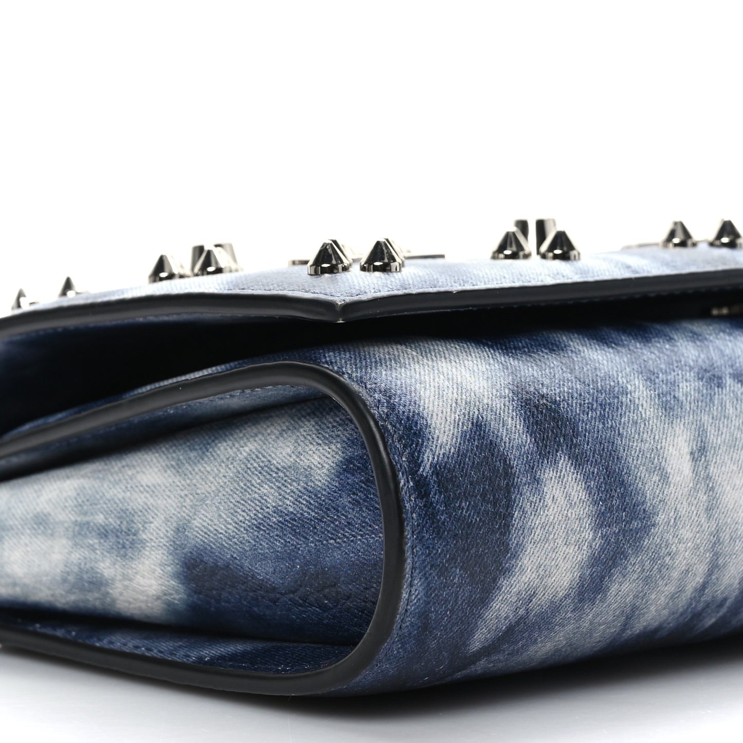 Calfskin Printed Punk Spikes Paloma Clutch Multicolor