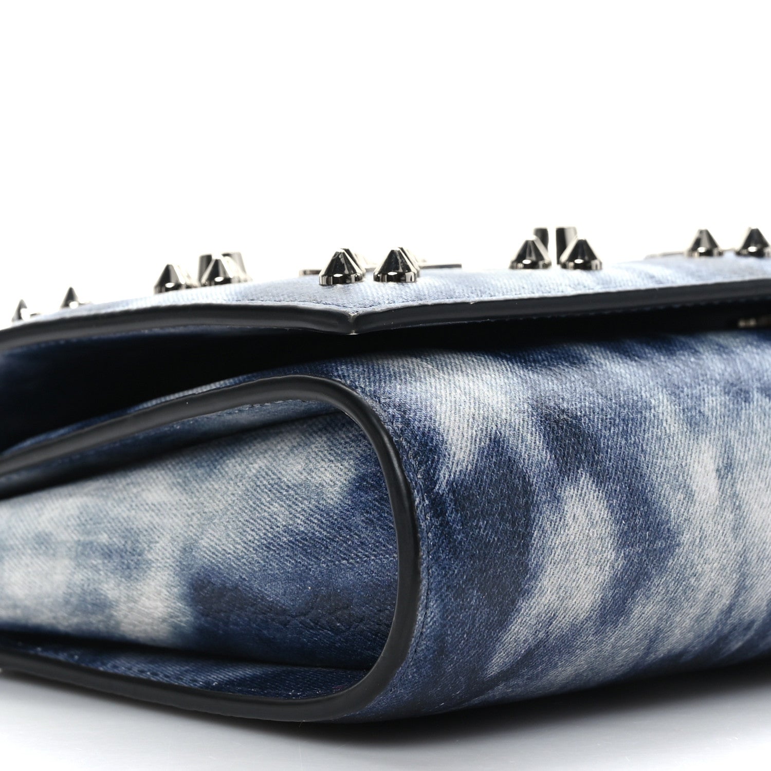 Christian Louboutin Calfskin Printed Punk Spikes Paloma Clutch Multicolor 7 of 8