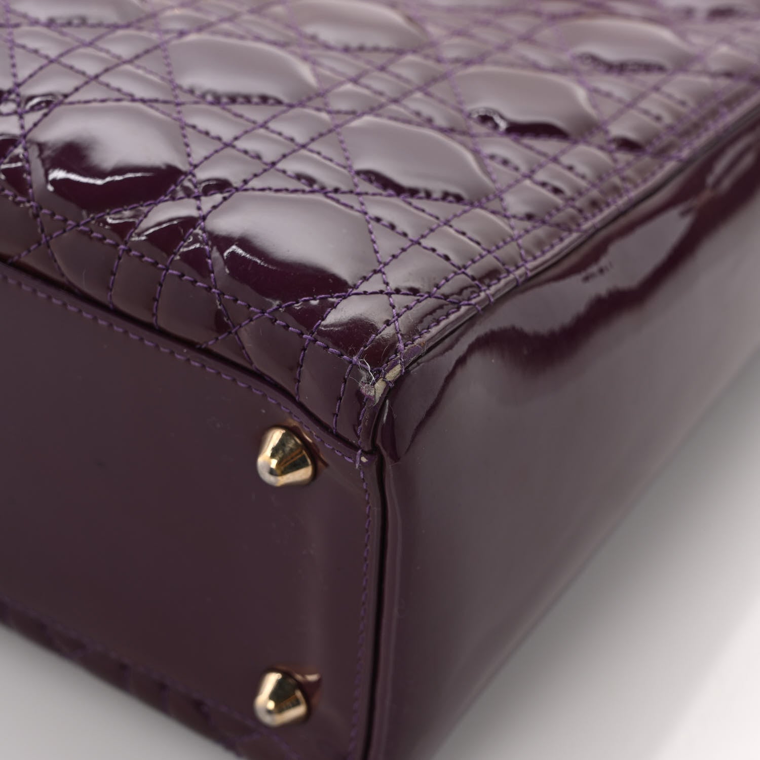 Christian Dior Patent Cannage Large Lady Dior Violet Purple 11 of 11