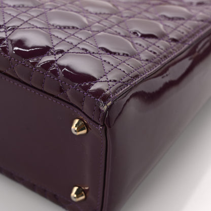 Christian Dior Patent Cannage Large Lady Dior Violet Purple 11 of 11