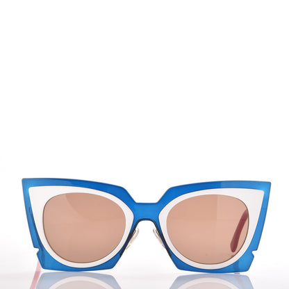 Fendi Cat Eye Orchidea Sunglasses FF 0117/S Blue White 2 of 7