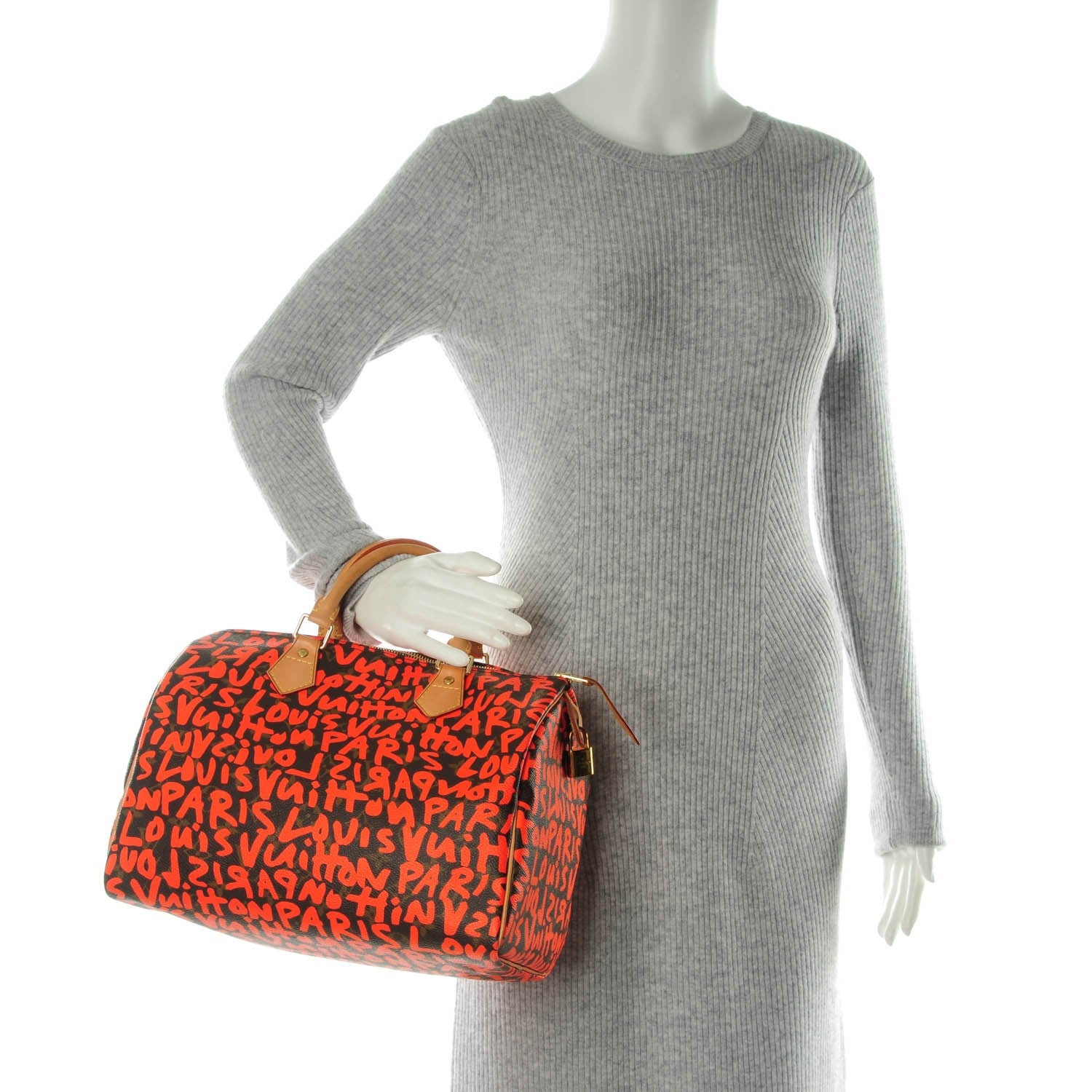 Louis Vuitton Monogram Graffiti Speedy 30 Orange 2 of 7