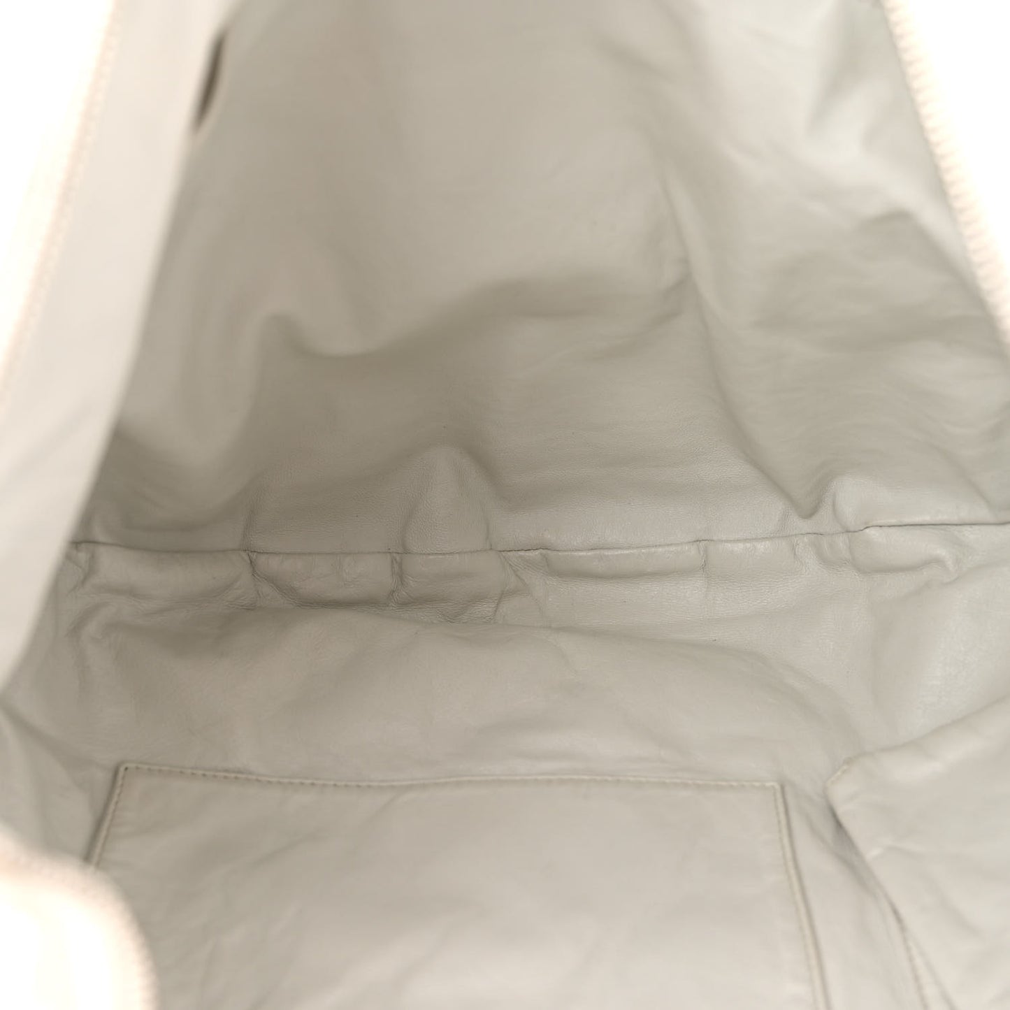 Calfskin Modern Chain Hobo White