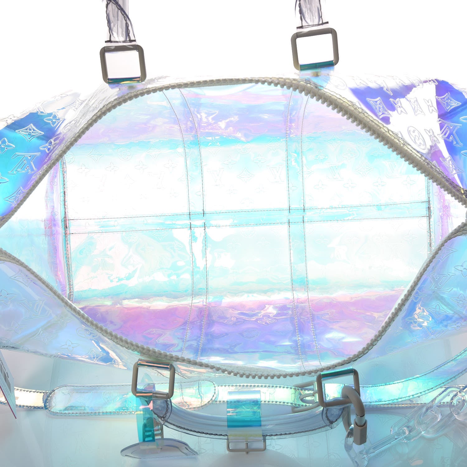 Louis Vuitton PVC Monogram Keepall Bandouliere 50 Iridescent Prism 5 of 8