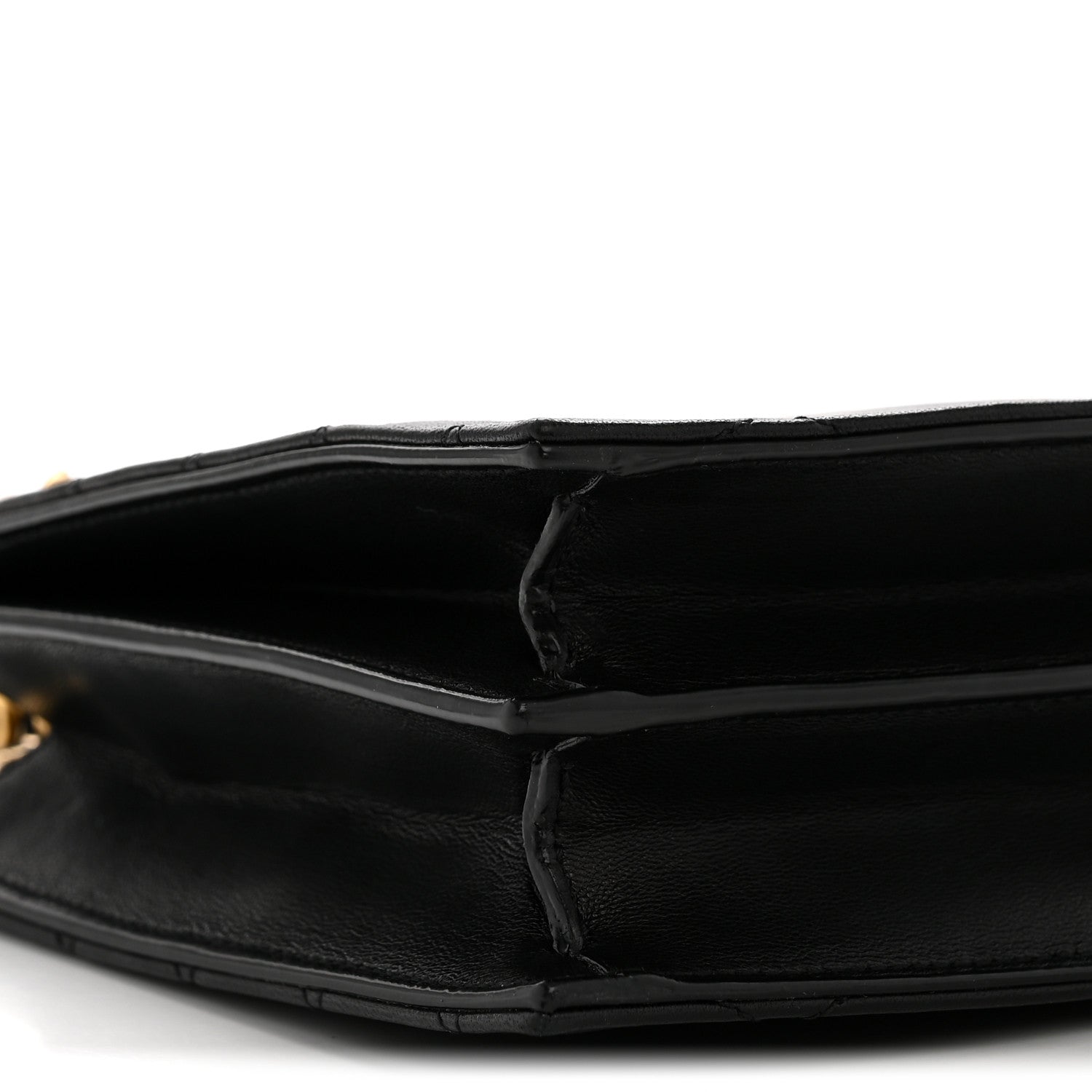 Saint Laurent Lambskin Quilted Le Maillon Square Crossbody Bag Black 9 of 14