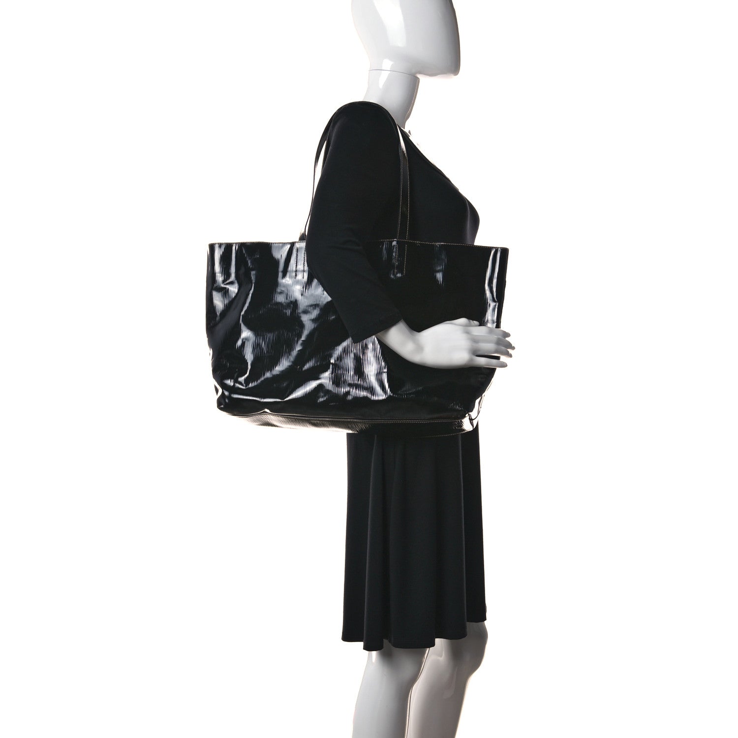 Prada Vernice Tote Black 2 of 17