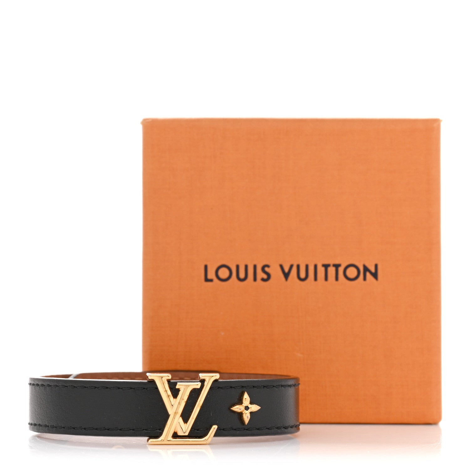 Louis Vuitton Calfskin Iconic Bracelet 17 Black 6 of 6