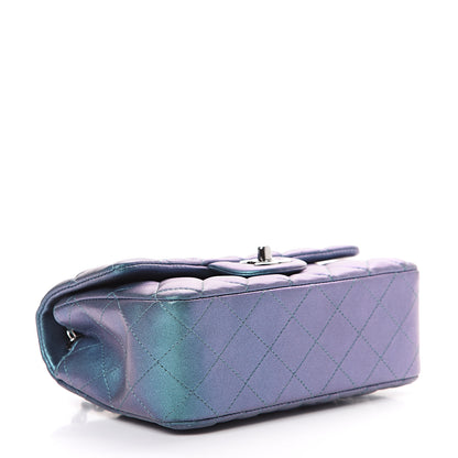 Chanel Iridescent Lambskin Quilted Mini Rectangular Flap Turquoise 3 of 10