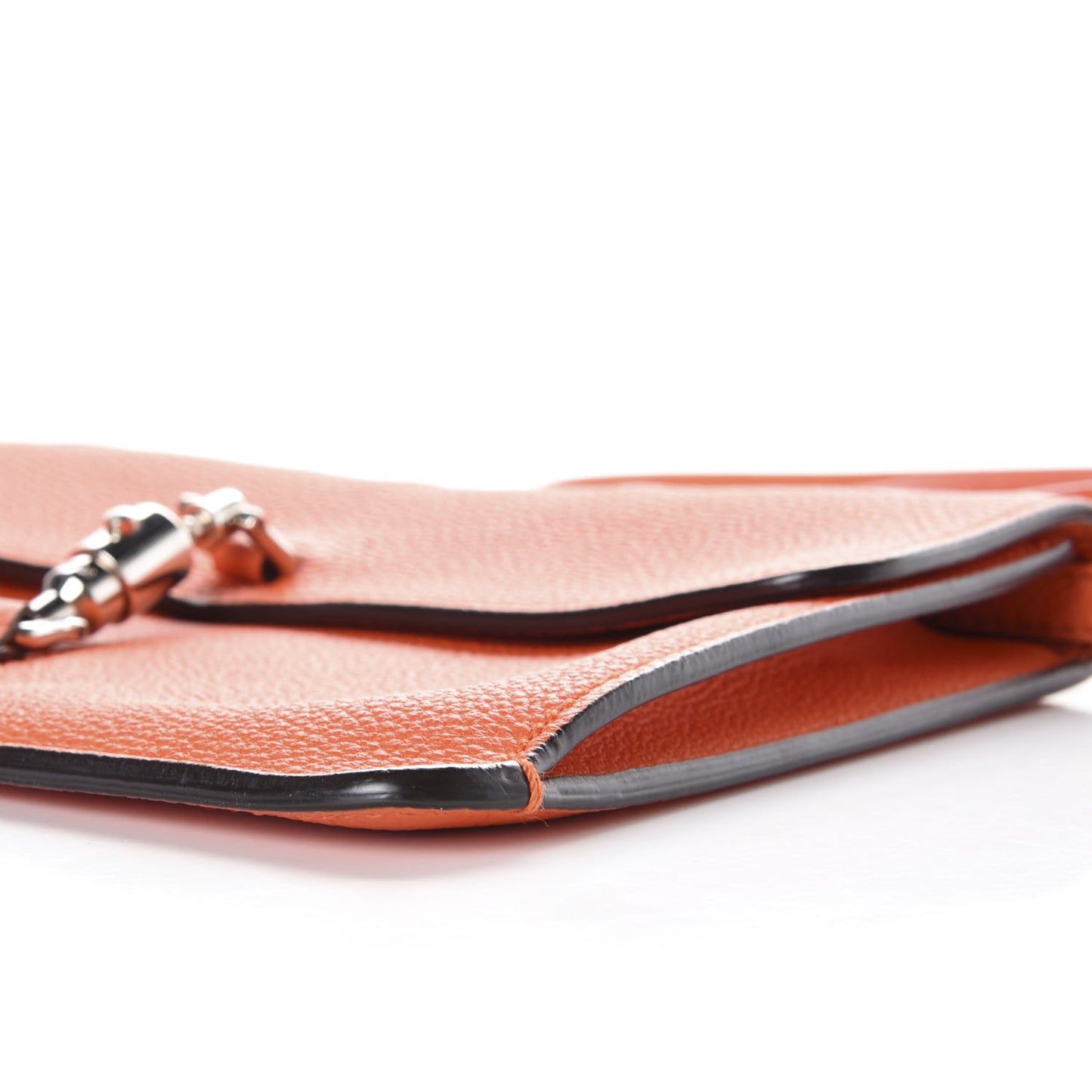 Grand Prix Calfskin Jackie Convertible Shoulder Bag Orange