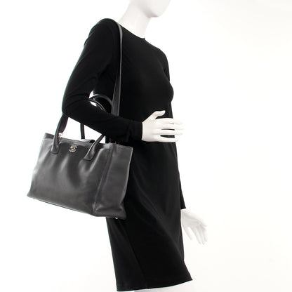 Chanel Calfskin Cerf Executive Shopper Tote Grey 3 of 12