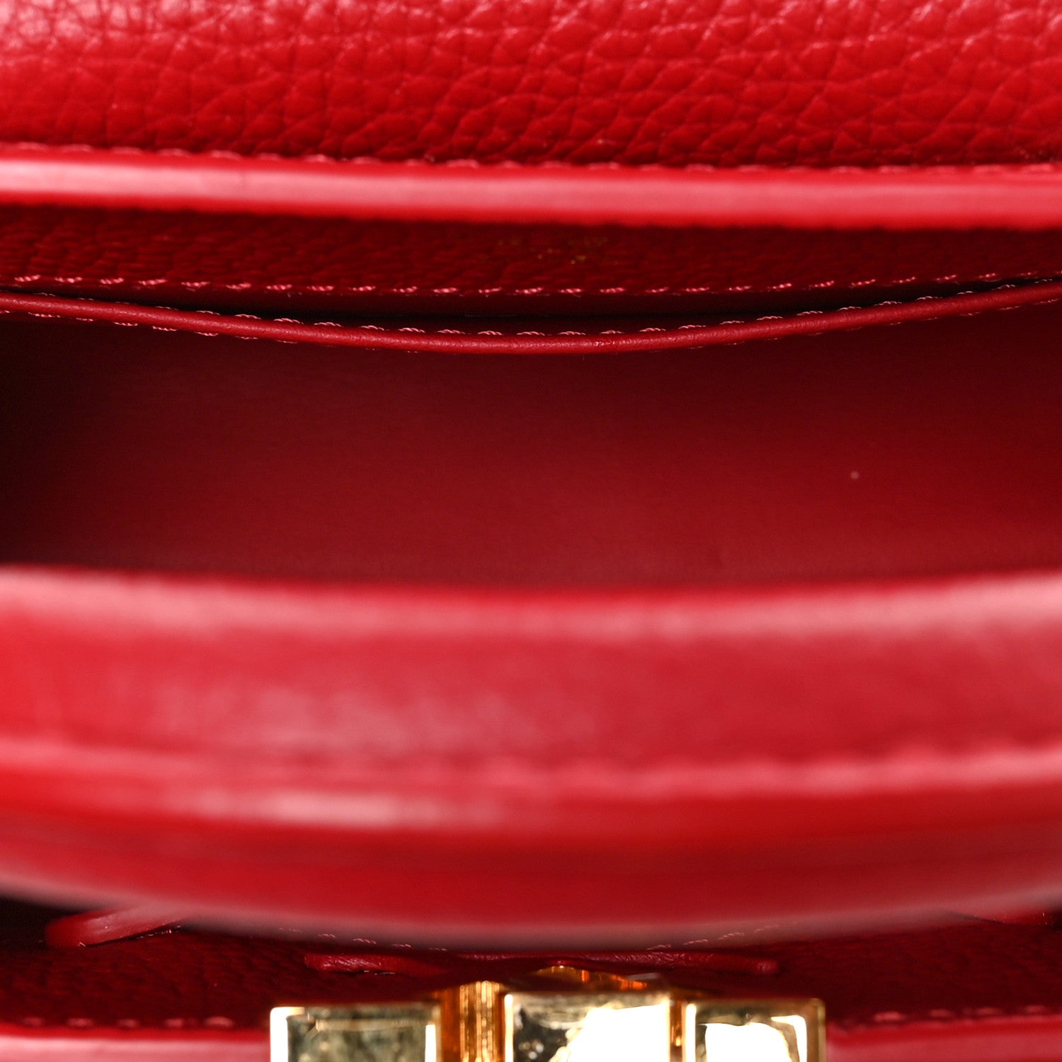 Louis Vuitton Taurillon Mini Capucines Scarlet 5 of 8