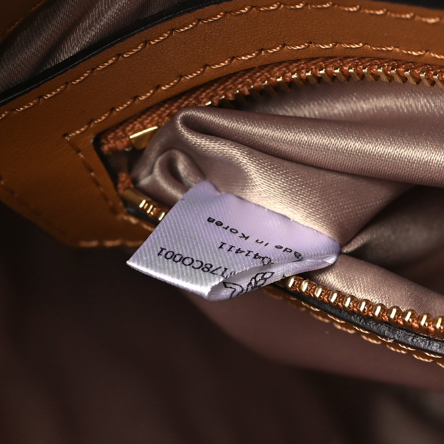 Visetos Swarovski Crystal Studded Mini Drawstring Bucket Bag Cognac