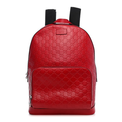 Gucci Guccissima Signature Day Backpack Hibiscus Red 1 of 17