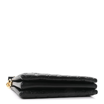 Louis Vuitton Lambskin Embossed Monogram Coussin MM Black Black 4 of 10