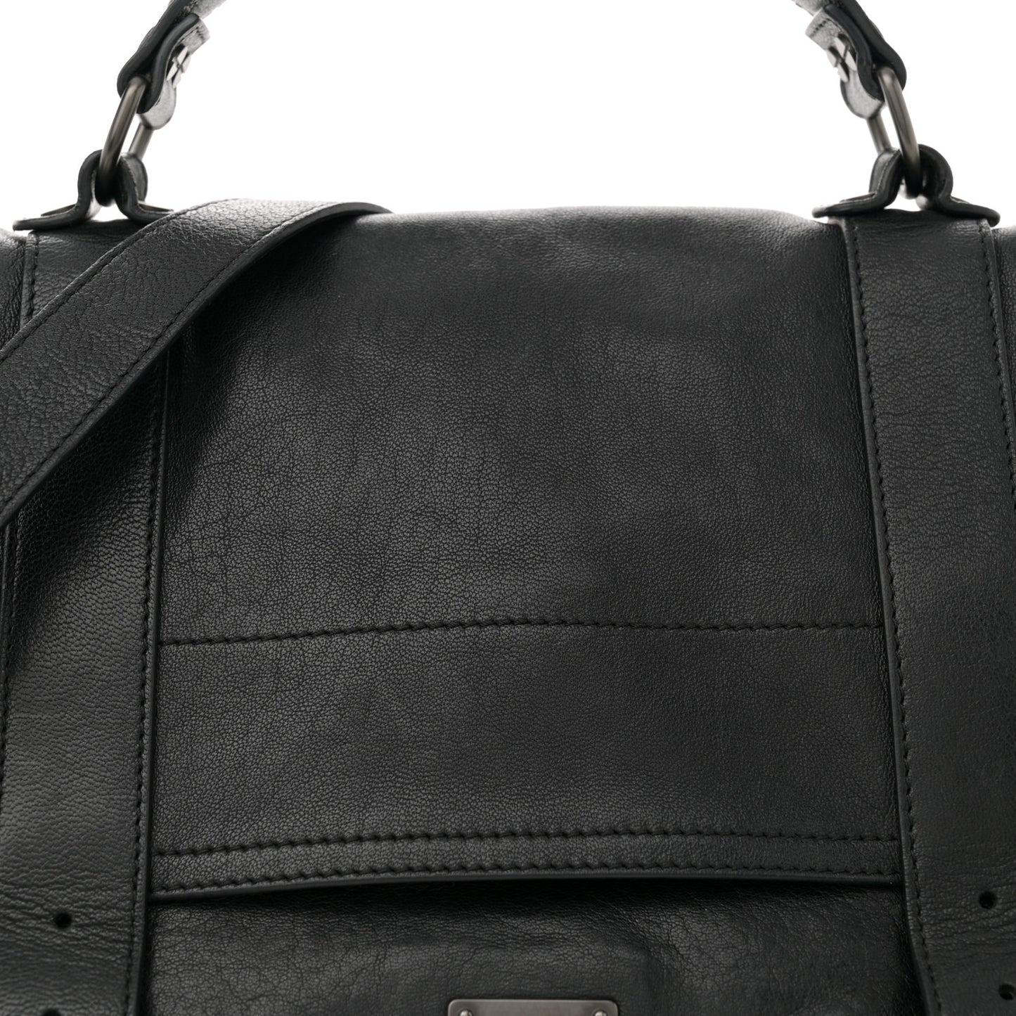 Lambskin PS1 Large Satchel Black