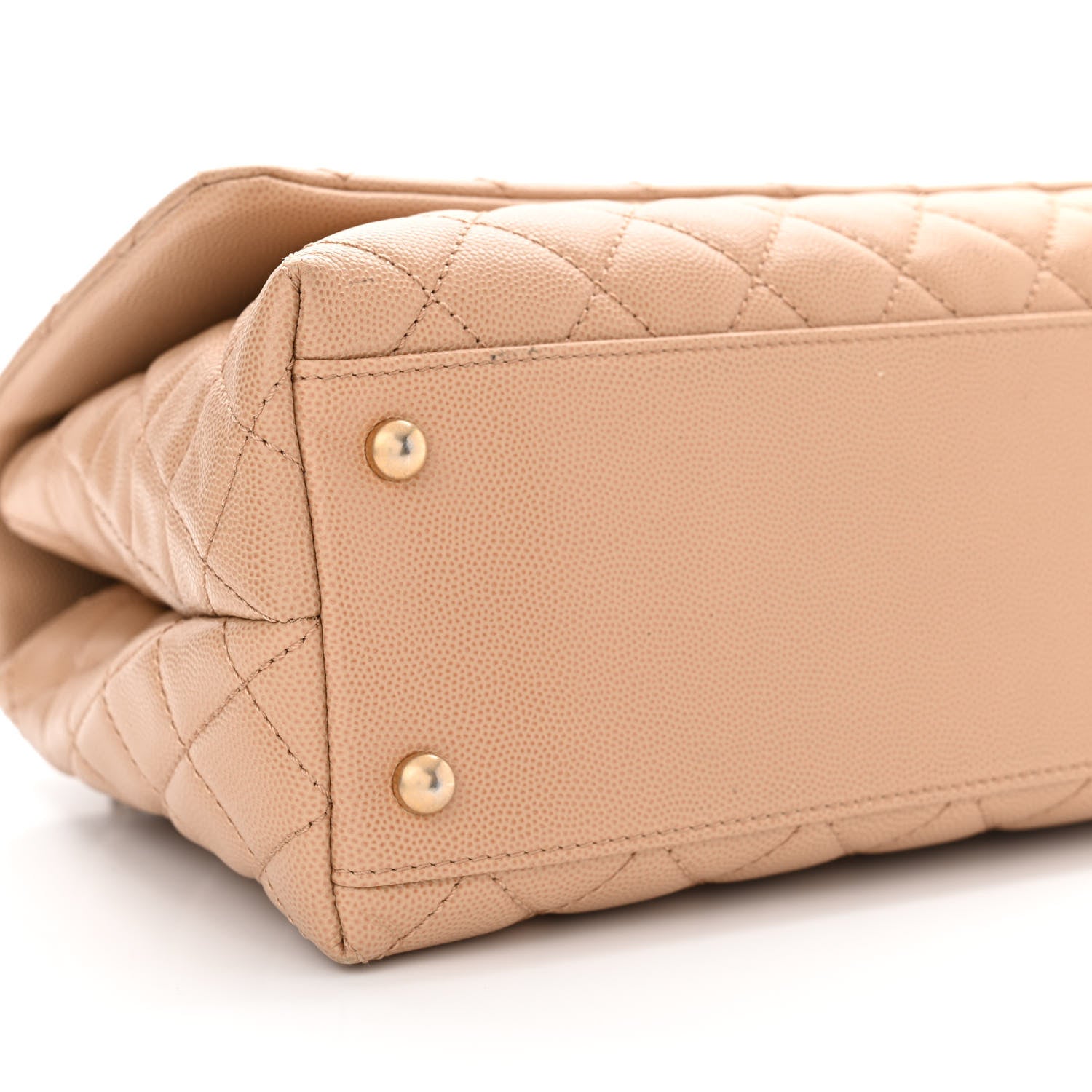 Chanel Caviar Lizard Embossed Quilted Small Coco Handle Flap Beige 9 of 11