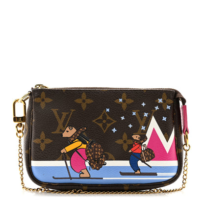 Louis Vuitton Monogram 2018 Christmas Animation Mini Bears Pochette Accessories 1 of 9