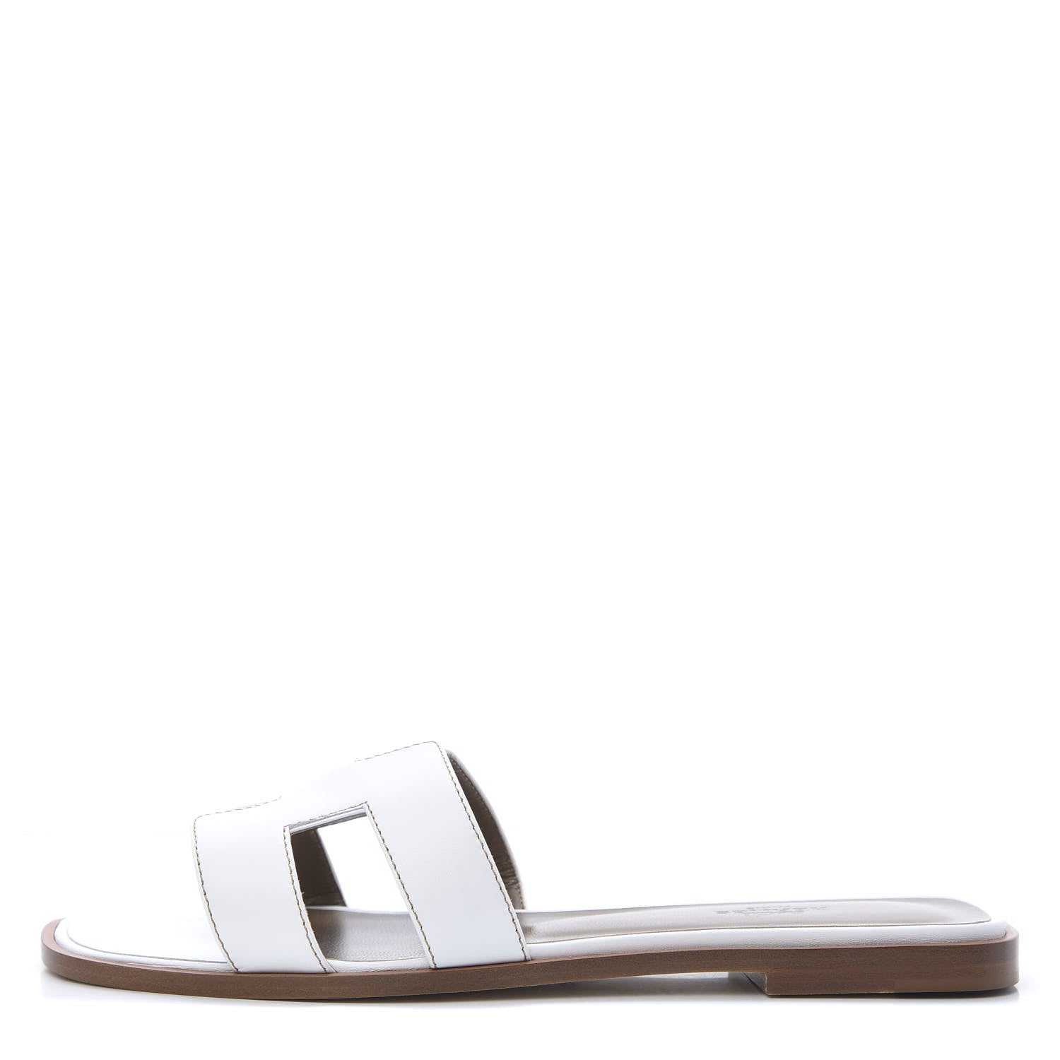 Hermes Box Calfskin Oran Sandals 39 White 1 of 11