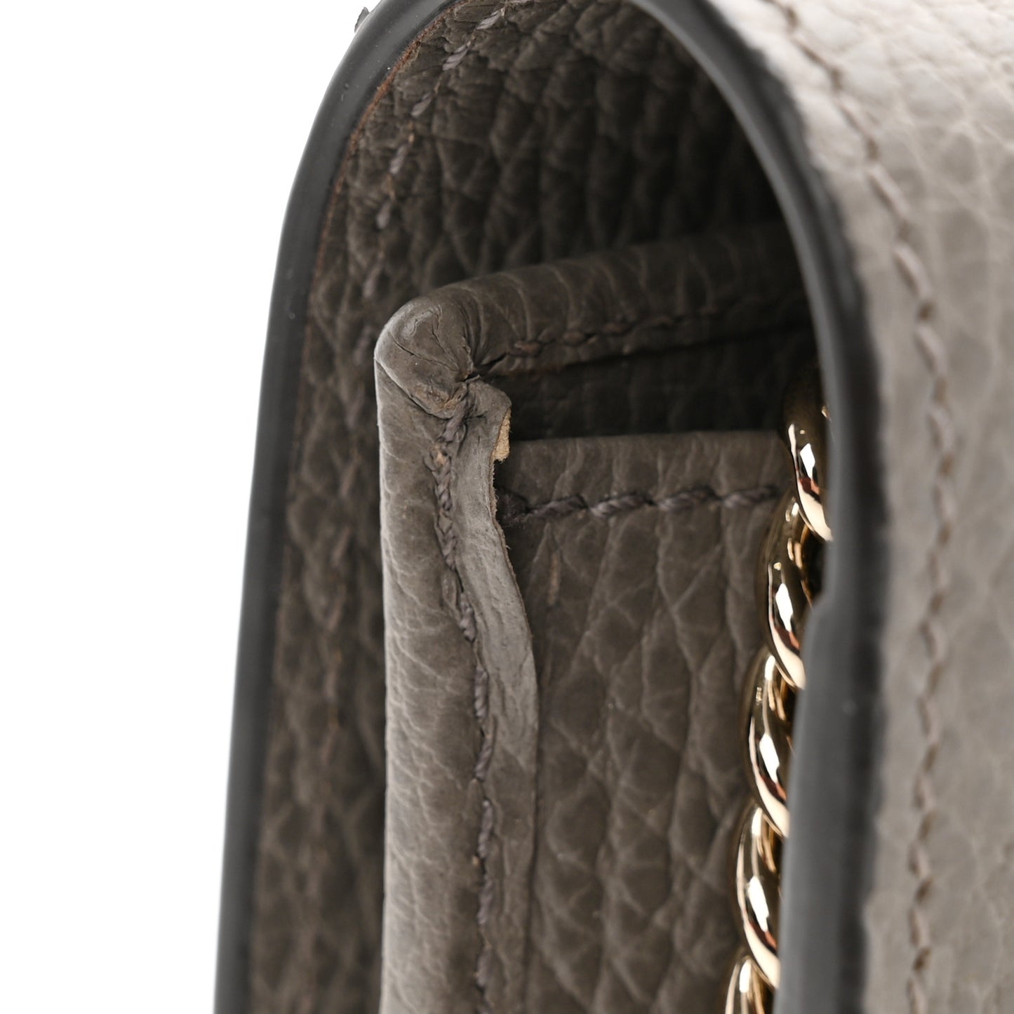 Dollar Calfskin Interlocking G Chain Wallet Loess