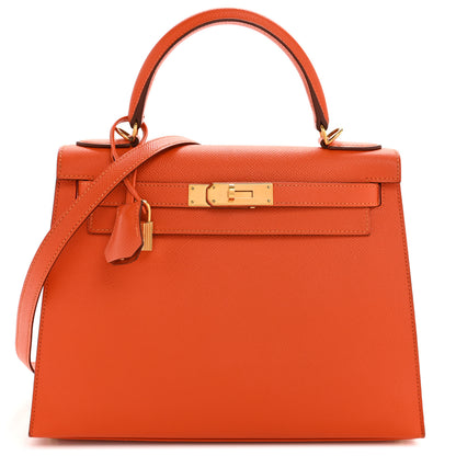 Hermes Epsom Kelly Sellier 28 Orange 1 of 12